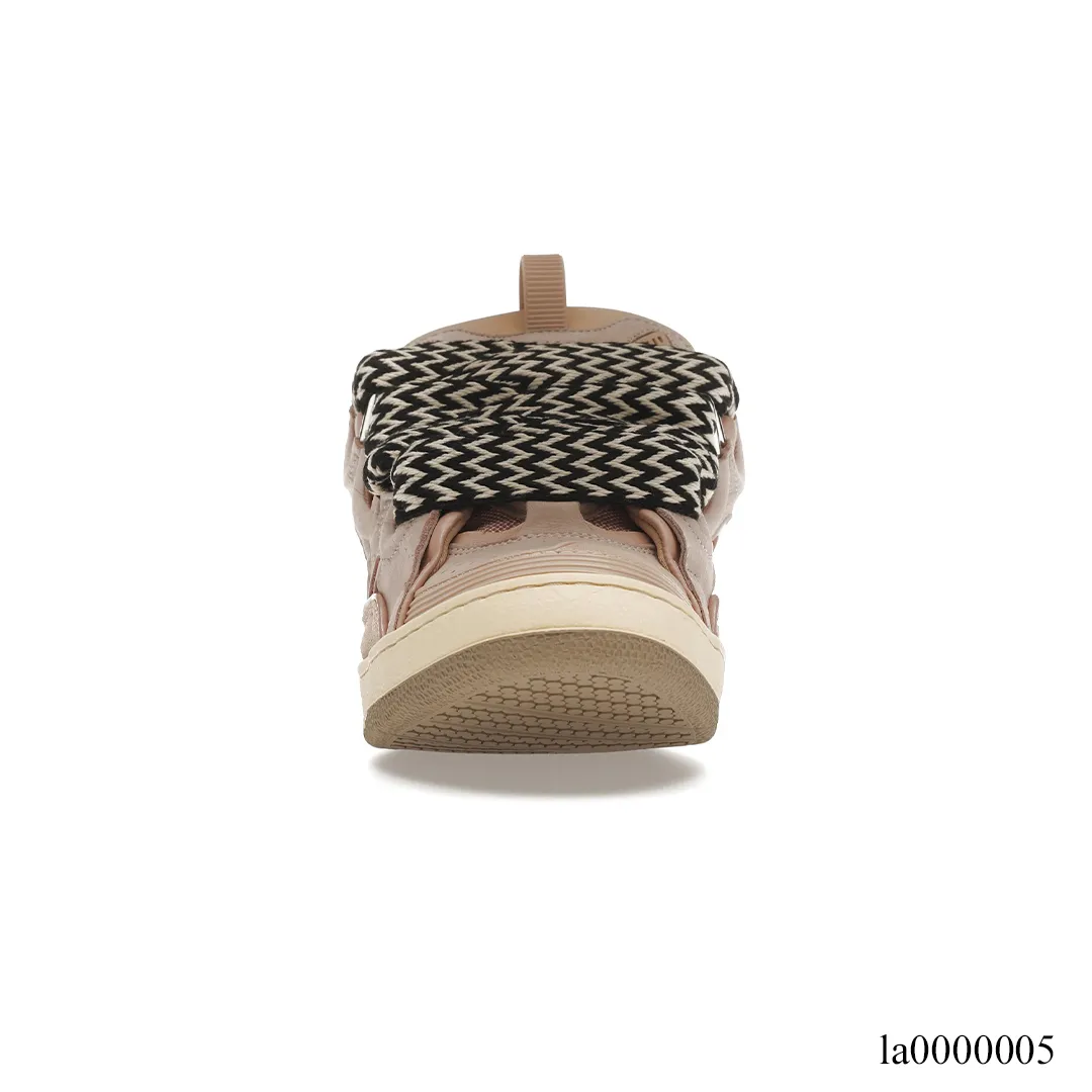 Lanvin Leather Curb Pink Shoes Sneakers - la0000005 - Image 3