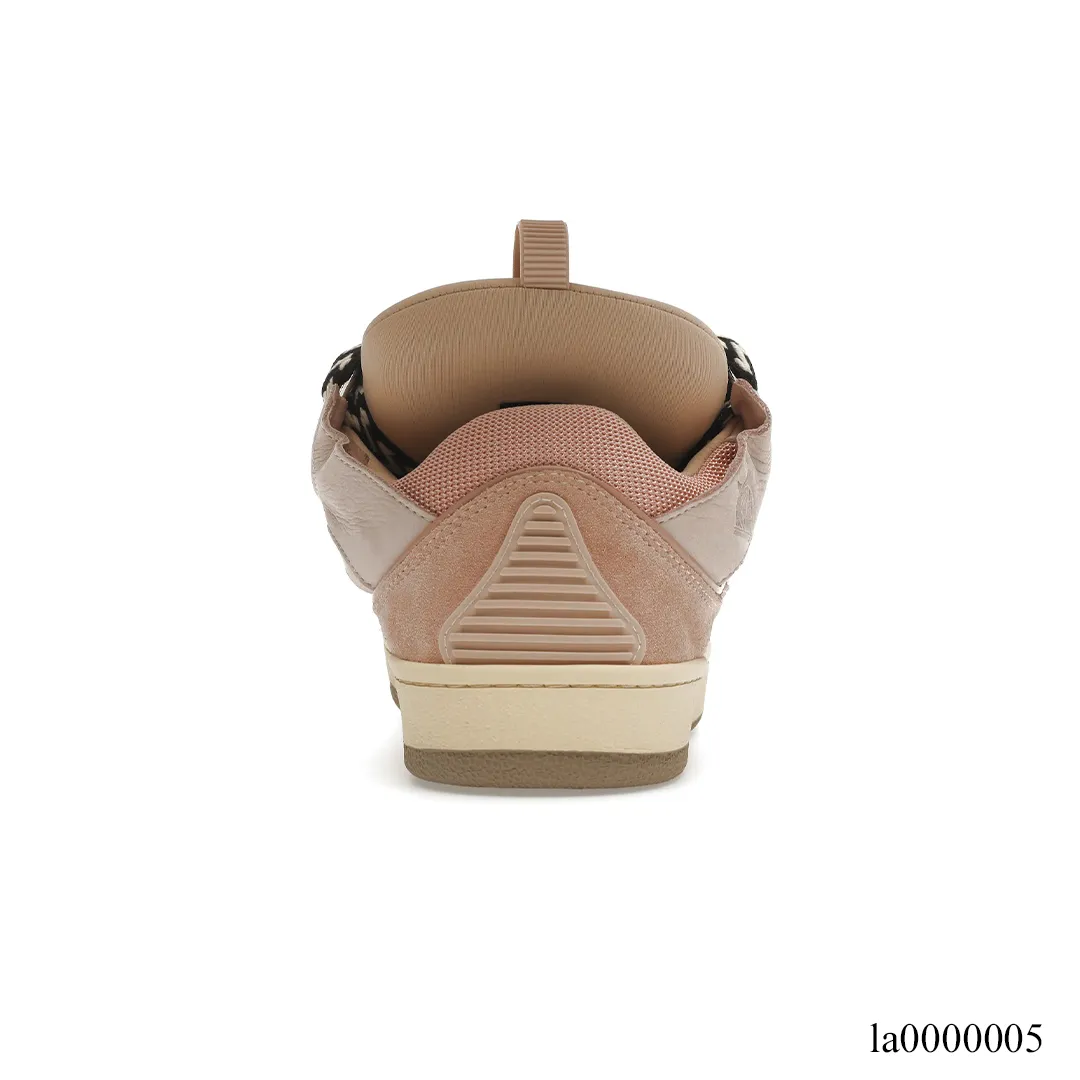 Lanvin Leather Curb Pink Shoes Sneakers - la0000005 - Image 4