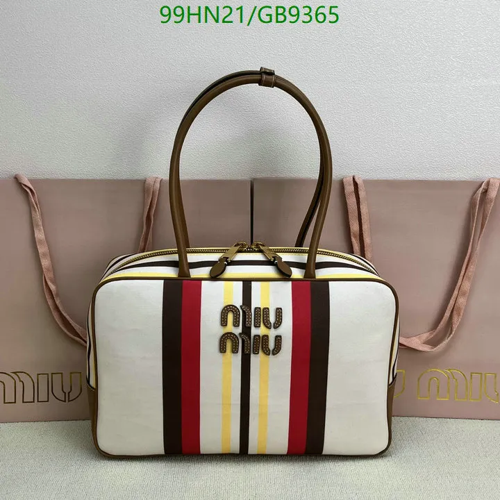Alternative view of MM Beau Medium Stripes Red Top Handle Bag - MM0005