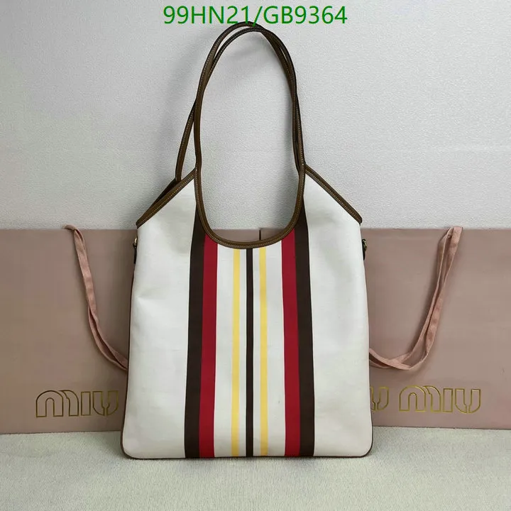 MM Ivy Striped Tote Bag in Red - MM0013 - Image 3