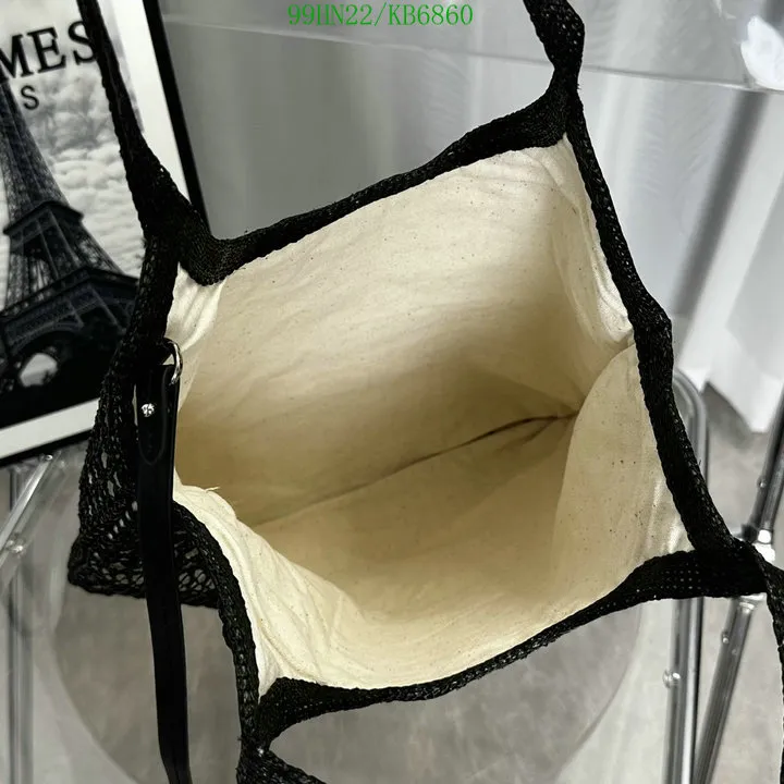 MM Ivy Raffia-Effect Linen Bag Black/Tan - MM0016 - Image 9