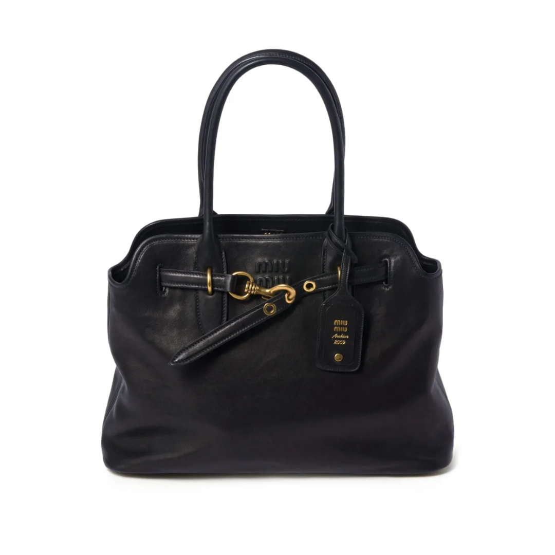 MM Aventure Nappa Leather Bag Black - MM0032