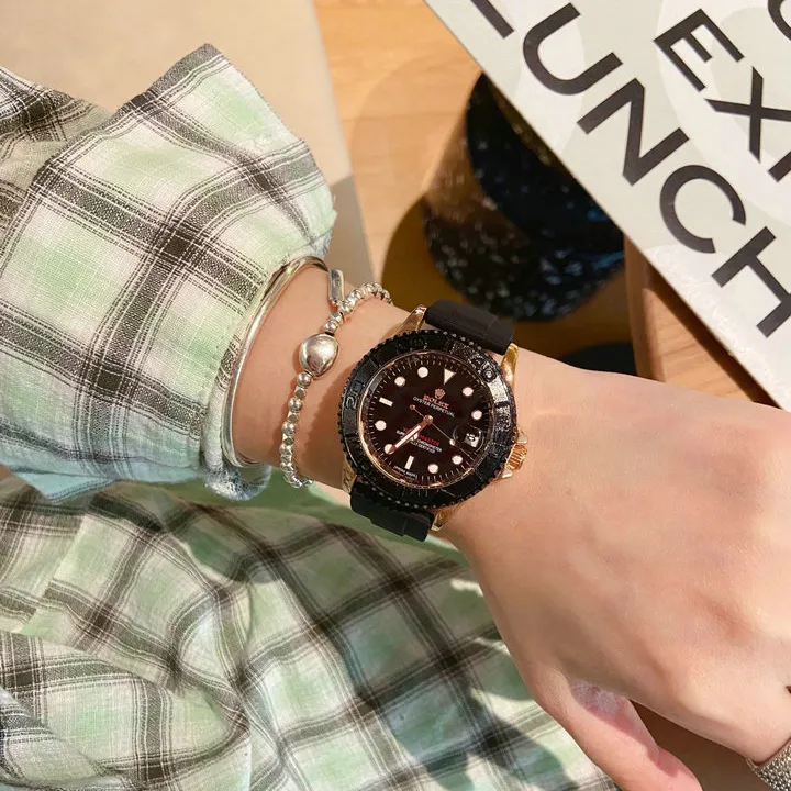 RL Yacht-Master 42 226659 Gold Black Rubber Custom - RL0012 - Image 5