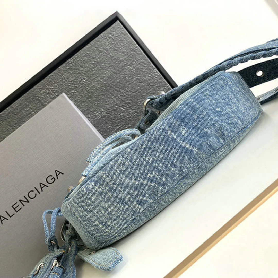 BLCG Le Cagole Light Blue Denim Shoulder Bag - BLCG0003 - Image 12