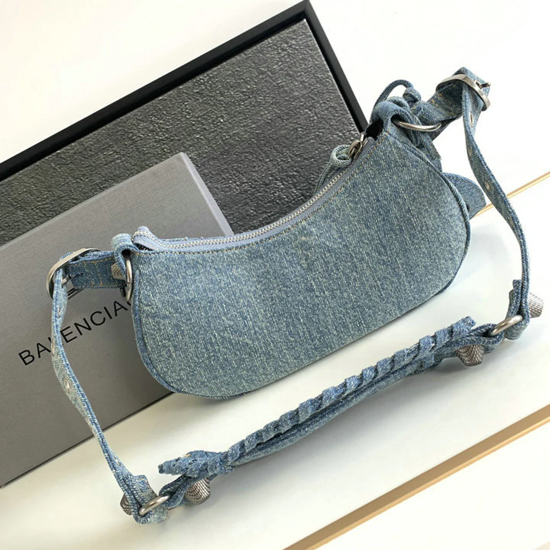 BLCG Le Cagole Light Blue Denim Shoulder Bag - BLCG0003 - Image 4