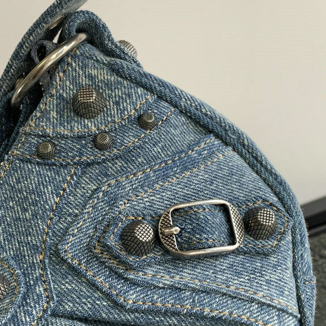 BLCG Le Cagole Light Blue Denim Shoulder Bag - BLCG0003 - Image 6