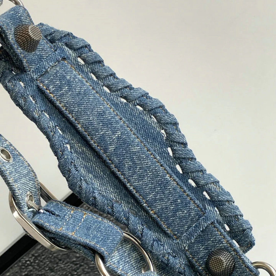 BLCG Le Cagole Light Blue Denim Shoulder Bag - BLCG0003 - Image 16