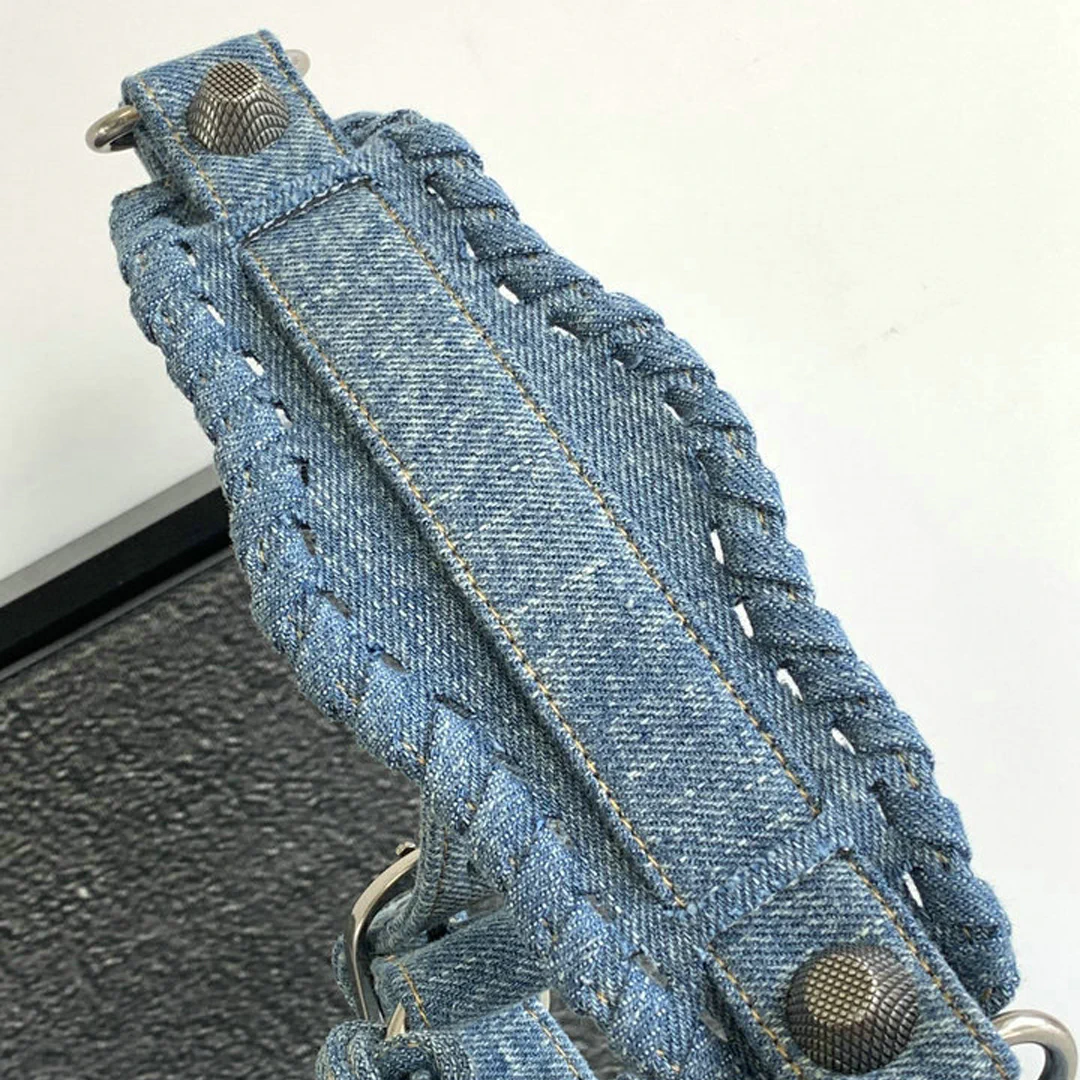 BLCG Le Cagole Light Blue Denim Shoulder Bag - BLCG0003 - Image 9