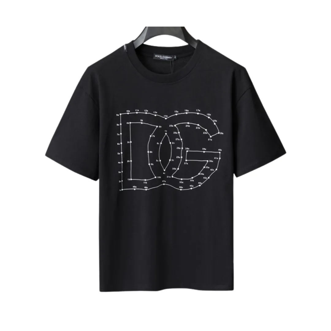 D&G Logo DG Print T-shirt in Black - 108 - dng0000108