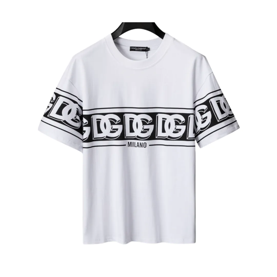 D&G Logo DG Print T-shirt in White - 111 - dng0000111