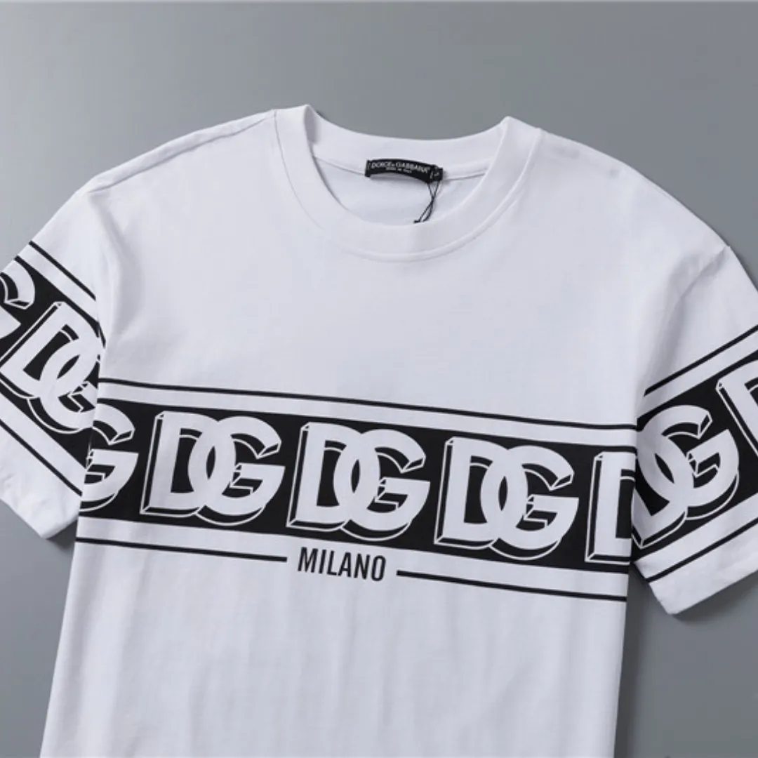 D&G Logo DG Print T-shirt in White - 111 - dng0000111 - Image 5