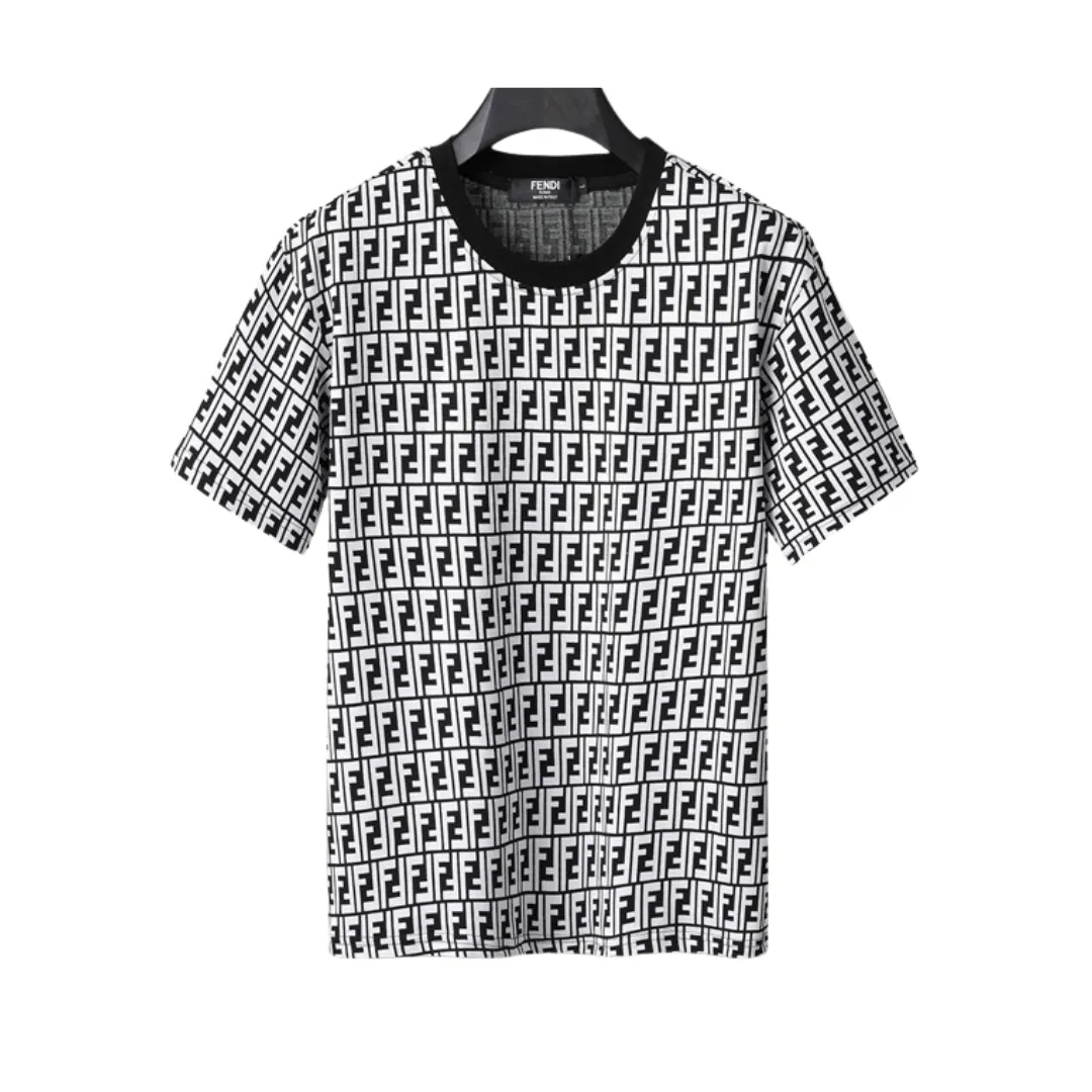 FD Diagonal FF Logo T Shirt in White - 79 - fd0000079