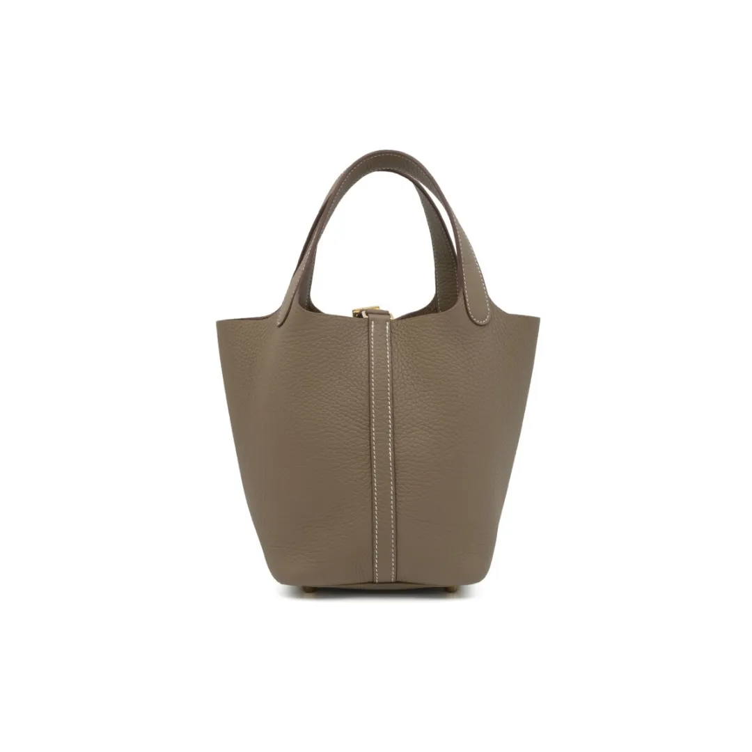 Alternative view of HM Etoupe Clemence Picotin Lock Bag - 8 - hm0000008