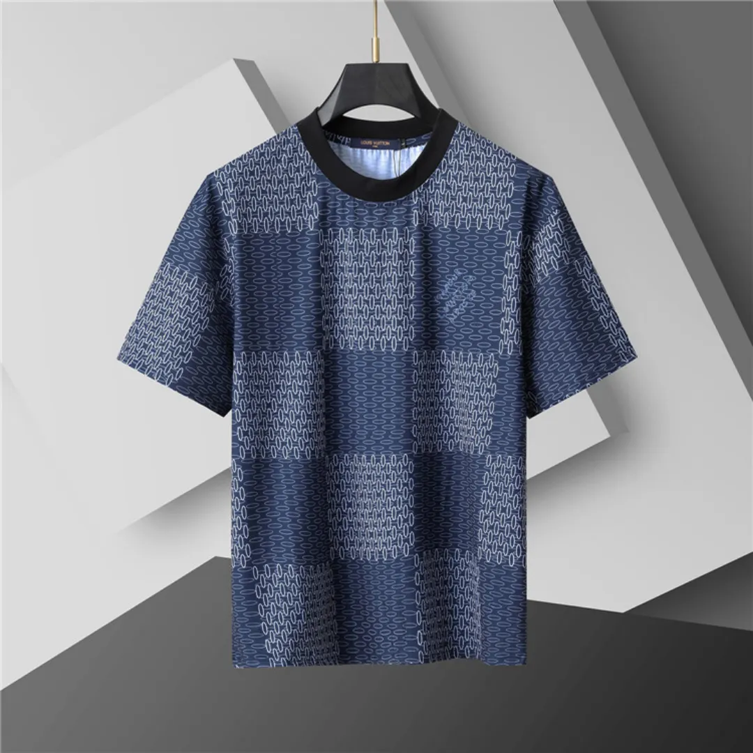 LOV Jacquard Damier T-Shirt in Dark Blue - lov0000772 - Image 2