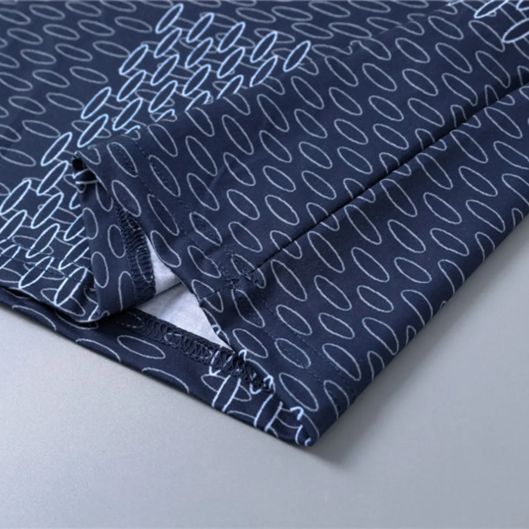 LOV Jacquard Damier T-Shirt in Dark Blue - lov0000772 - Image 8