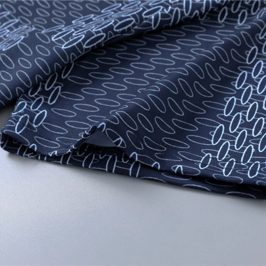 LOV Jacquard Damier T-Shirt in Dark Blue - lov0000772 - Image 7