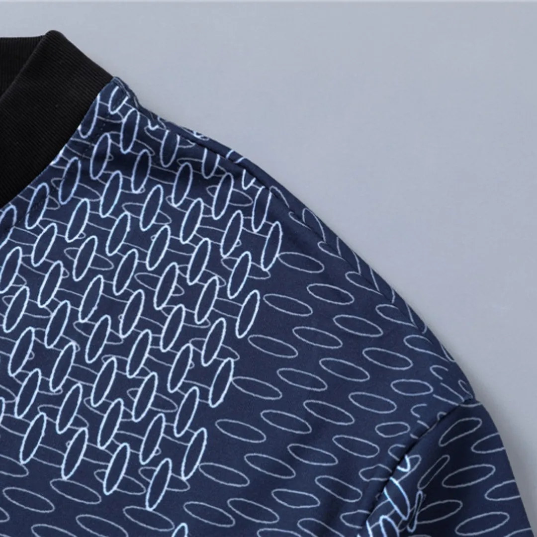 LOV Jacquard Damier T-Shirt in Dark Blue - lov0000772 - Image 6