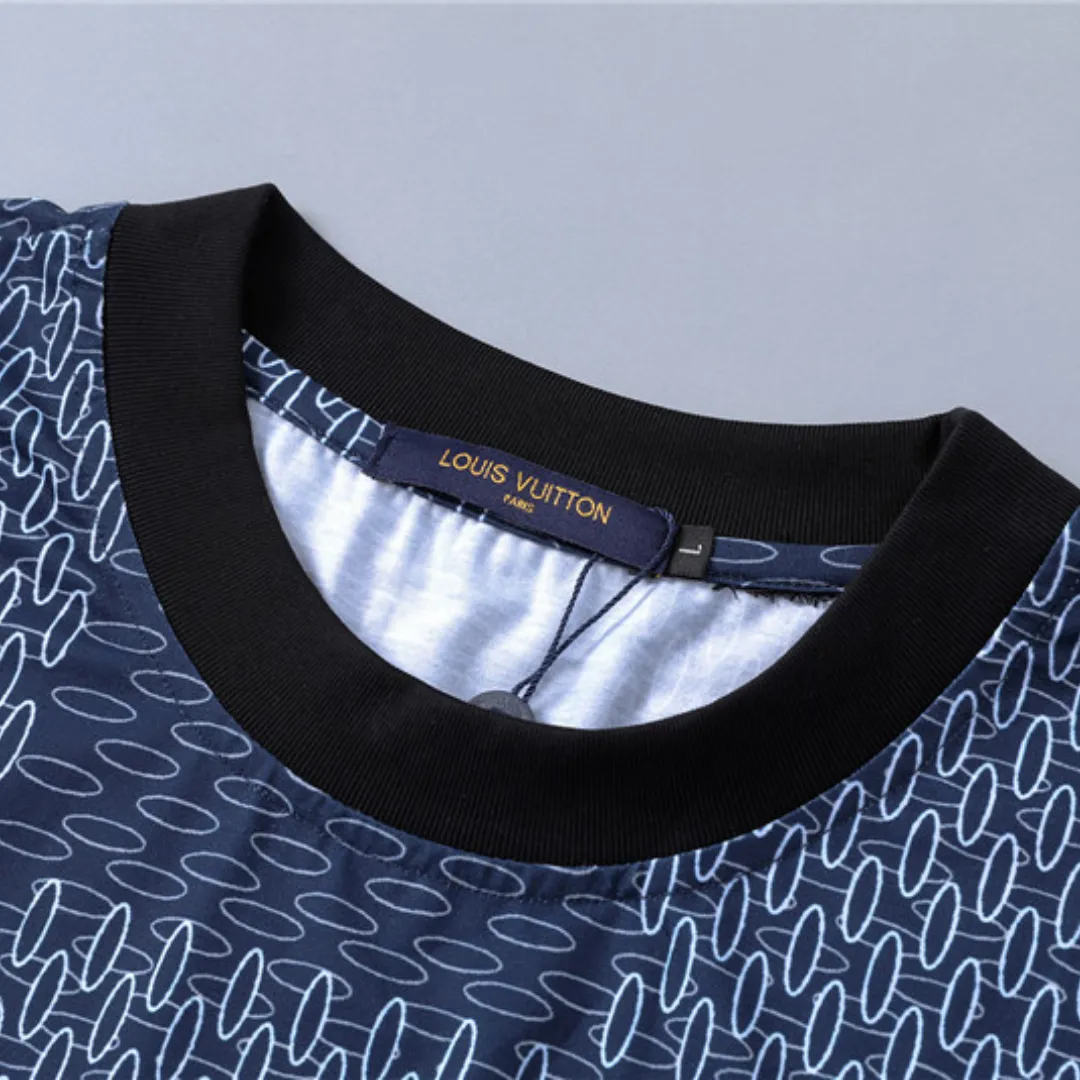 LOV Jacquard Damier T-Shirt in Dark Blue - lov0000772 - Image 5