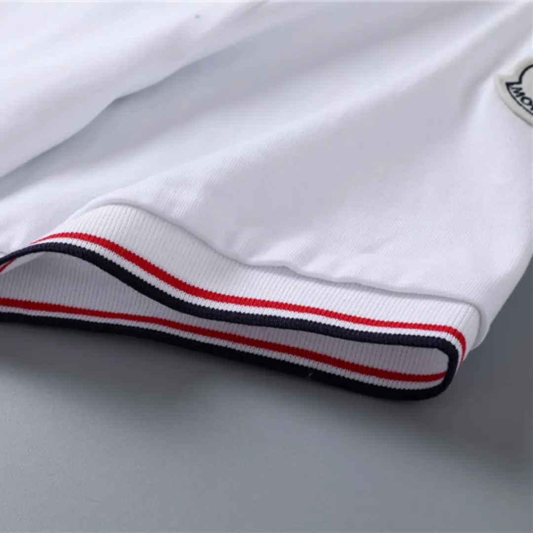 MC Tricolor Trimmed Cotton T-Shirt in White - 104 - mc0000104 - Image 10