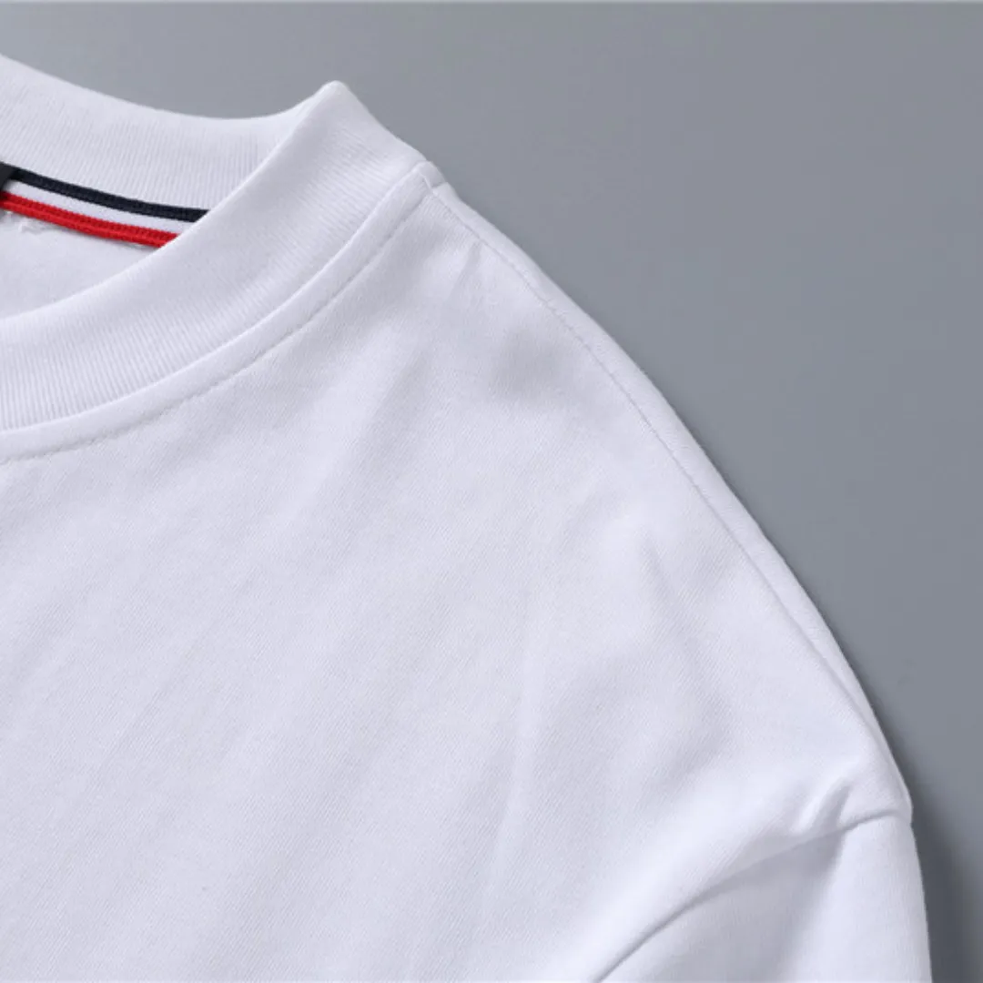 MC Tricolor Trimmed Cotton T-Shirt in White - 104 - mc0000104 - Image 8