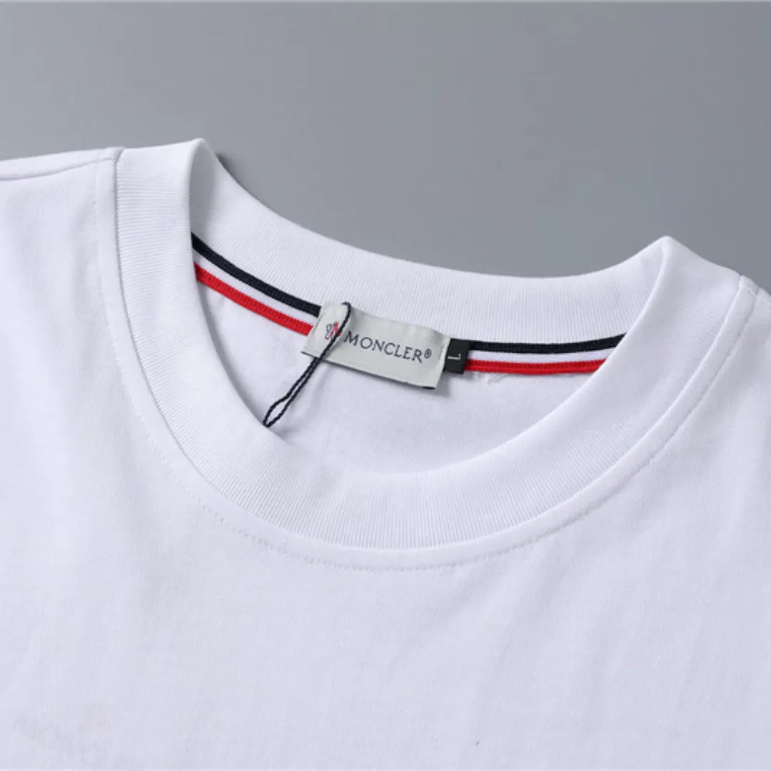 MC Tricolor Trimmed Cotton T-Shirt in White - 104 - mc0000104 - Image 7