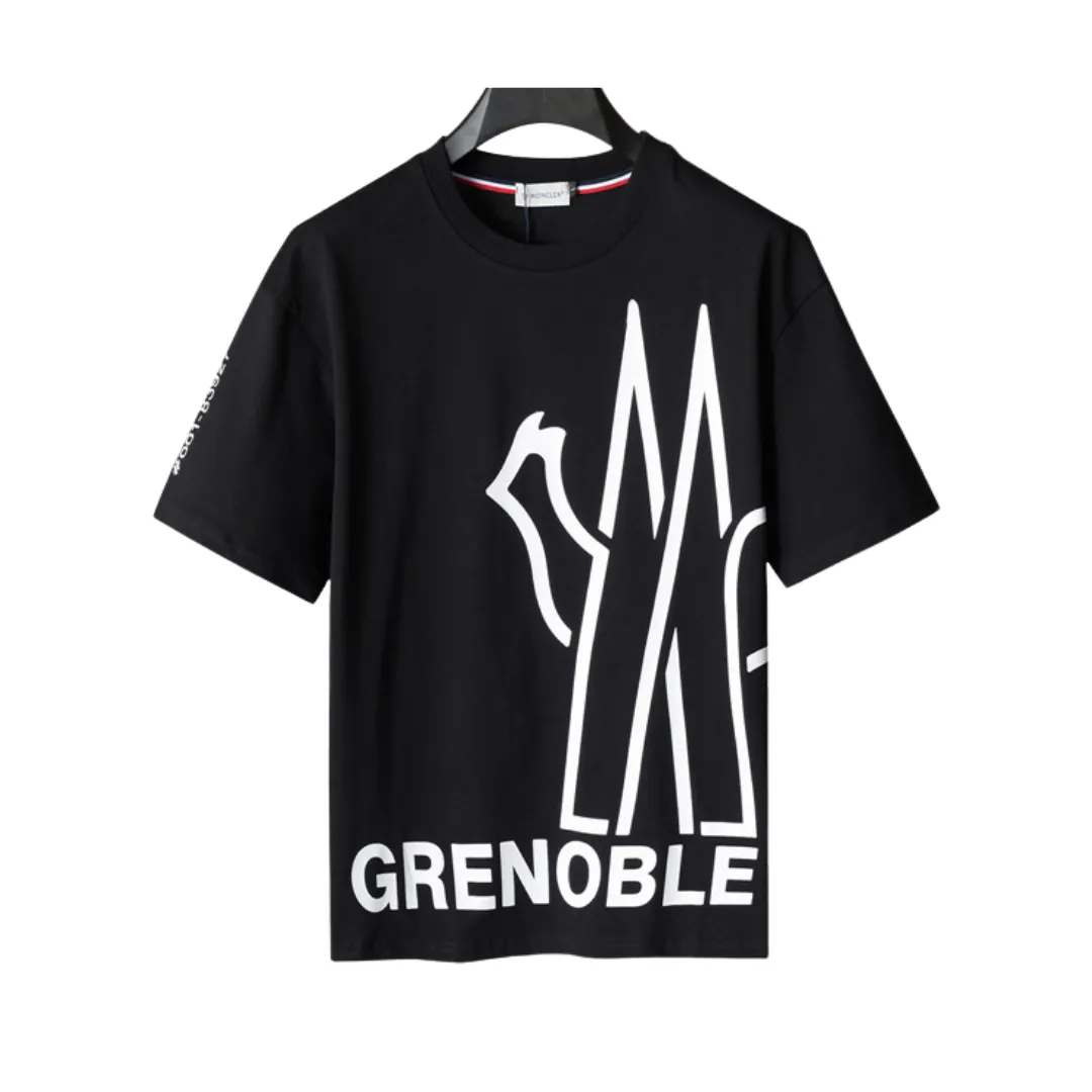MC Grenoble Logo Print T-shirt in Black - 105 - mc0000105
