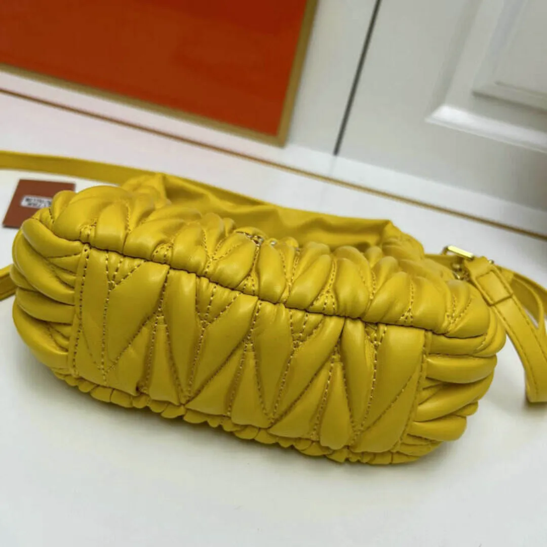 MM Wander Matelassé Nappa Leather Yellow Bag - MM0059 - Image 5