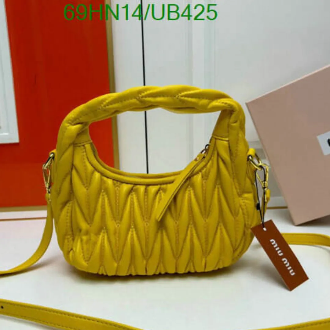 MM Wander Matelassé Nappa Leather Yellow Bag - MM0059 - Image 3