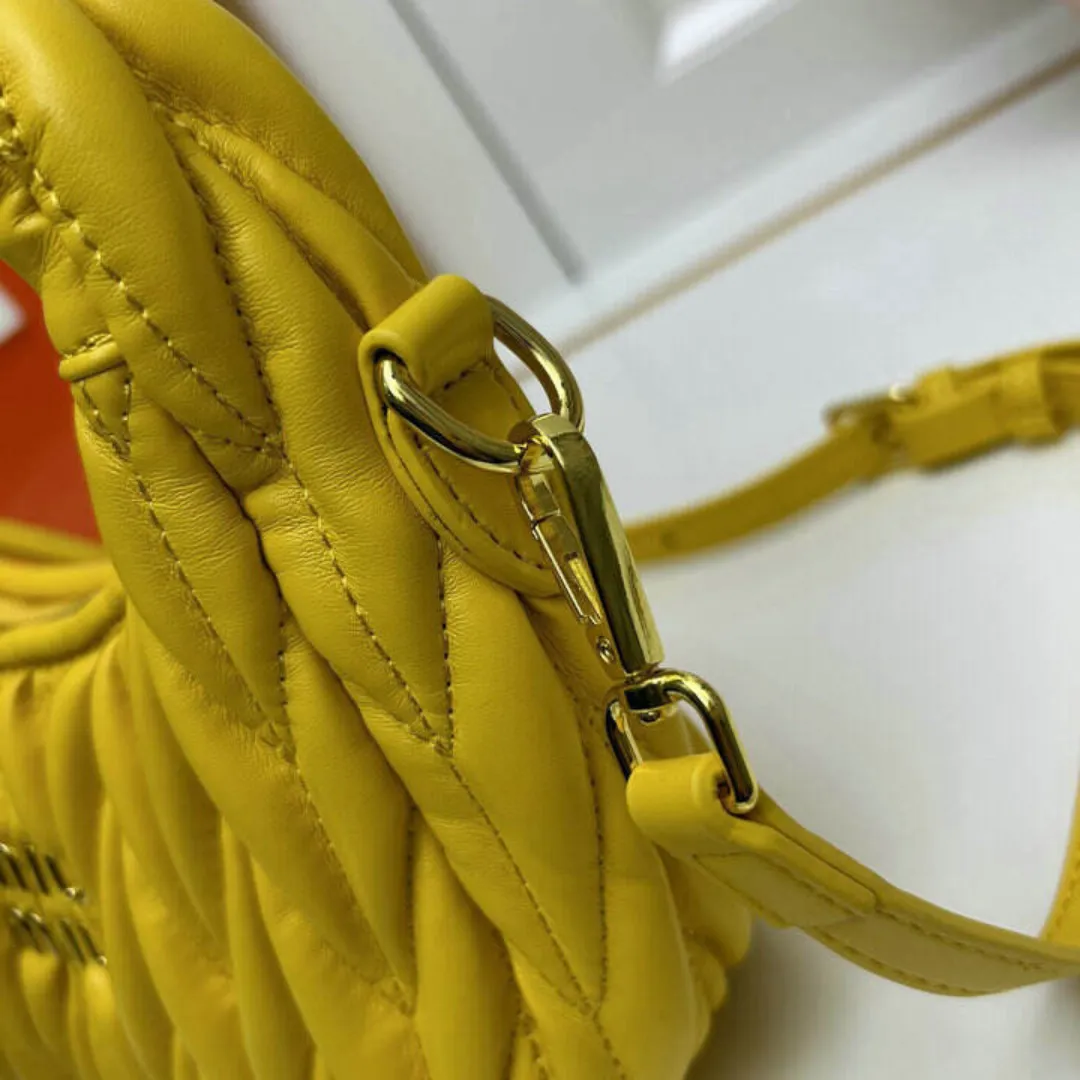 MM Wander Matelassé Nappa Leather Yellow Bag - MM0059 - Image 7