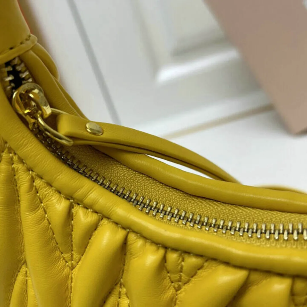 MM Wander Matelassé Nappa Leather Yellow Bag - MM0059 - Image 8