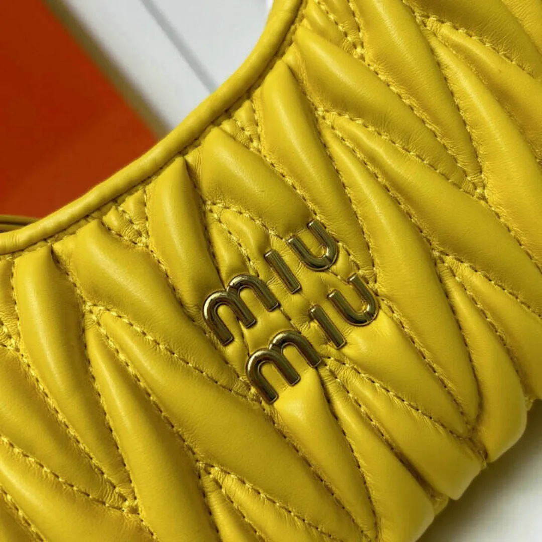 MM Wander Matelassé Nappa Leather Yellow Bag - MM0059 - Image 6