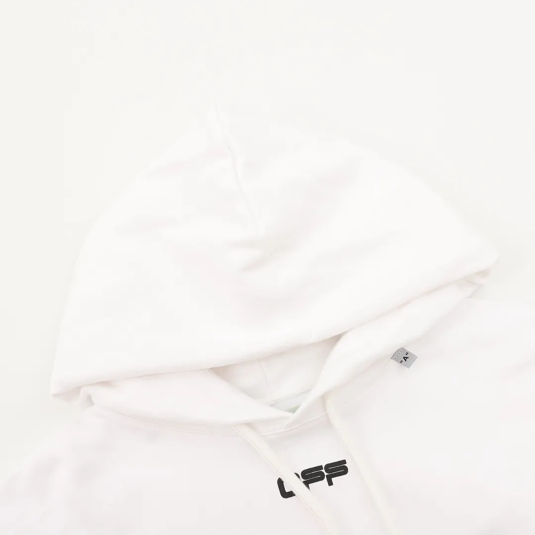 OW Caravaggio Slim Arrows Hoodie in White - 343 - owf0000343 - Image 8