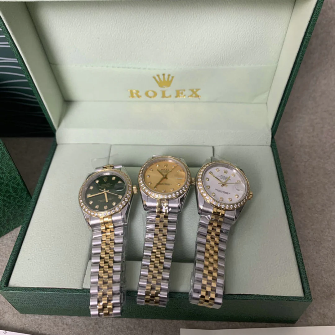RL Datejust 36 126283 Gold Green Dial Diamond Jubilee Bracelet Custom - RL0035 - Image 5