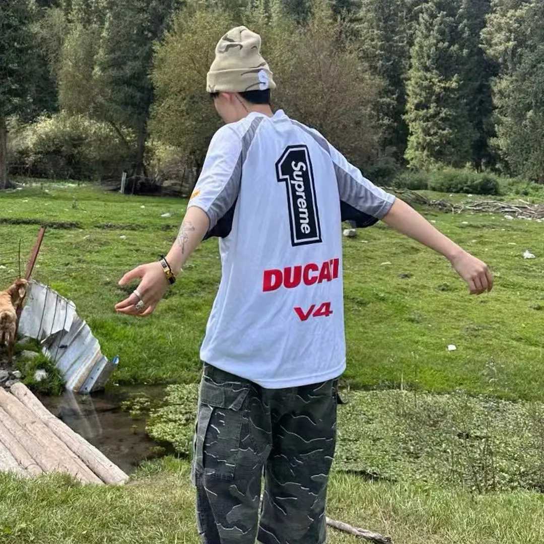 SUP x Ducati Racing Jersey T-Shirt in White - 510 - spm0000510 - Image 10