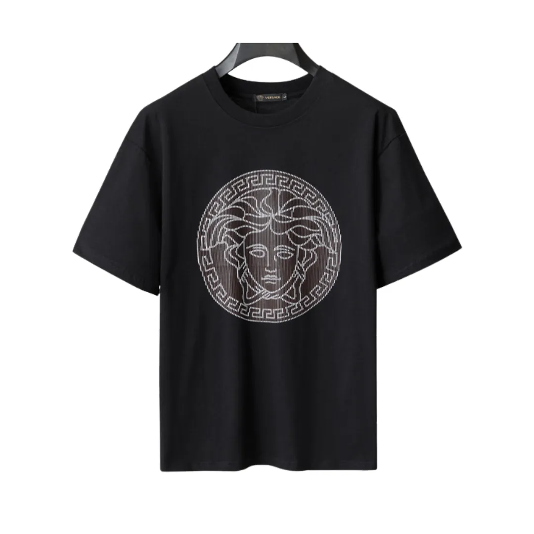 VS Medusa Head Cotton T-shirt in Black - vs0000081