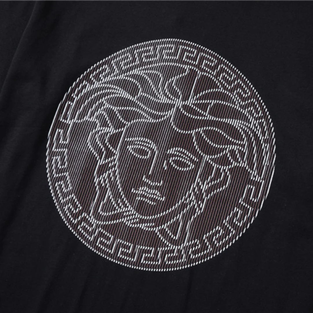 VS Medusa Head Cotton T-shirt in Black - vs0000081 - Image 5