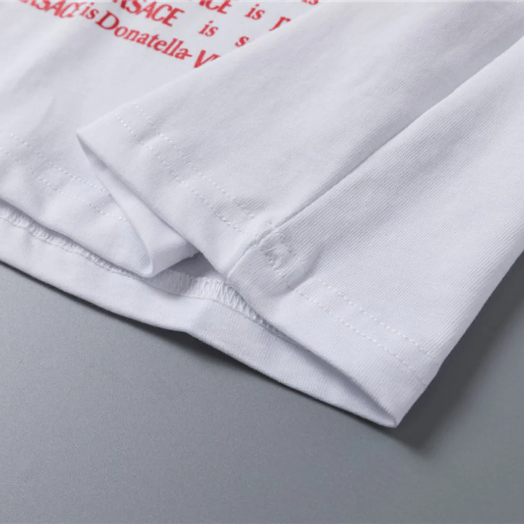 VS Medusa Safety Pin-print Cotton T-shirt in White - vs0000088 - Image 12