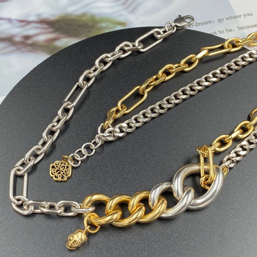 McQueen Silver Brass Necklace - MCQ0001 - Image 4