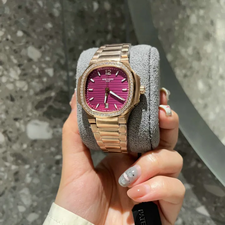 PP Nautilus 7010/1R-013 Purple Rose Gold Diamond Bezel - PP0002 - Image 4