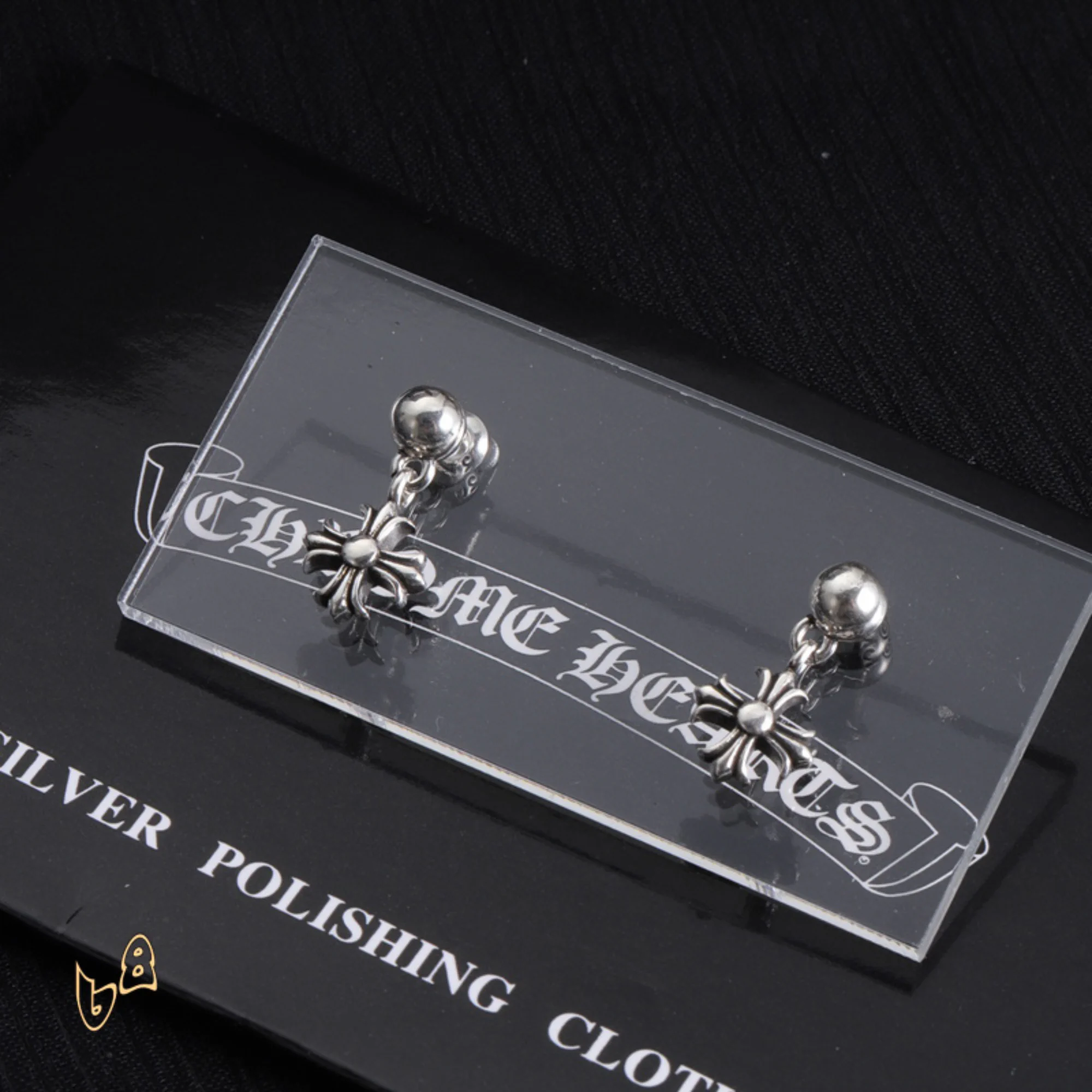 CH Cross Flower Earrings - CH0152 - Image 4