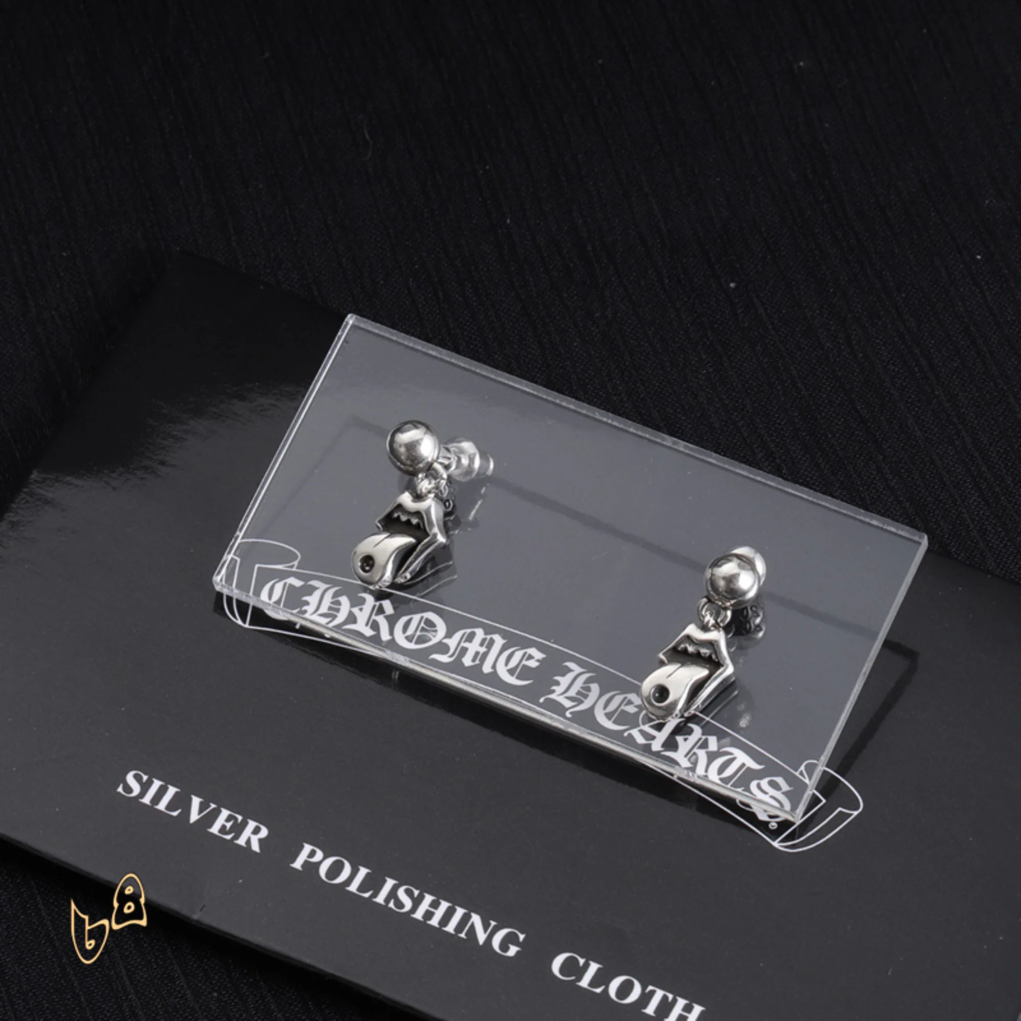 CH Cross Flower Earrings - CH0152 - Image 3