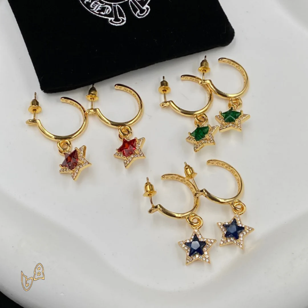 CH Star Drop Earrings - CH0162 - Image 3