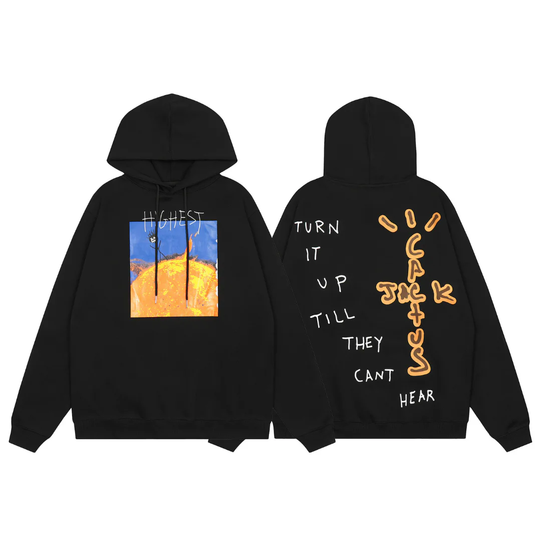 Cactus Jack Graphic Print Hoodie - TS0014 - Image 3