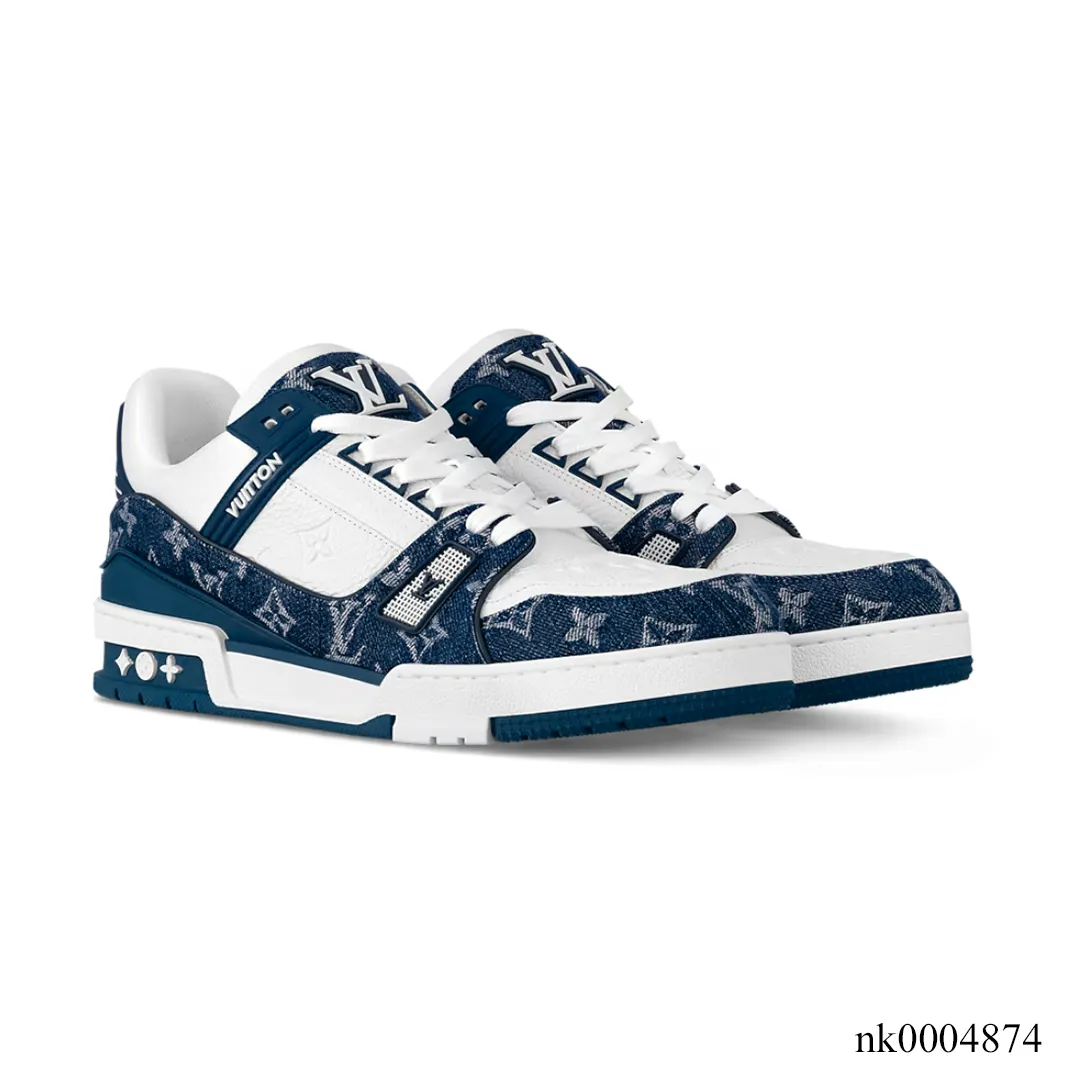 LV Trainer 'Denim Monogram Blue' Shoes Sneakers – nk0004874 - Image 3