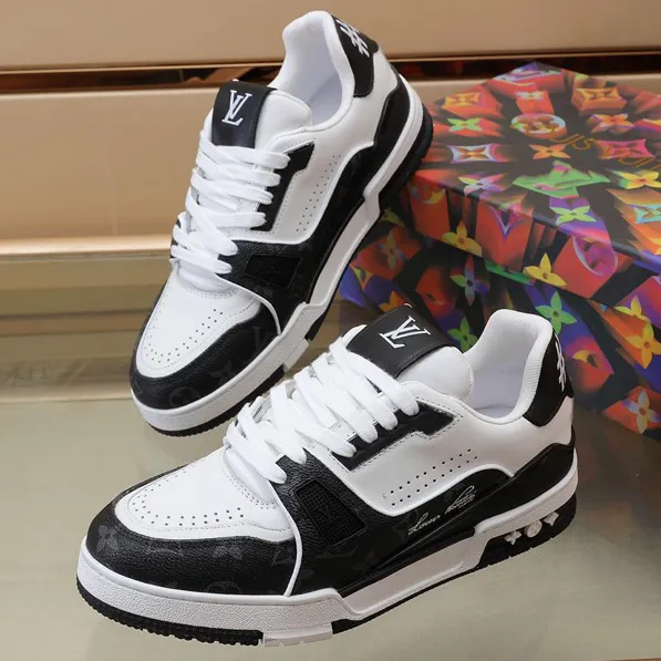 LV Trainer 54 Black White Shoes Sneakers – nk0004877 - Image 5