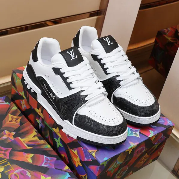 LV Trainer 54 Black White Shoes Sneakers – nk0004877 - Image 8