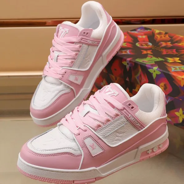 LV Trainer Pink Rose Shoes Sneakers – nk0004884 - Image 8